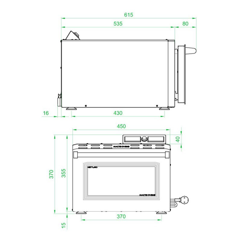 Piec do pizzy Macte Voyager Nettuno ADVANCED - Czarny
