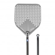 Gi.Metal Łopata do pizzy perforowana Linea Carbon 33cm/60 cm rączka